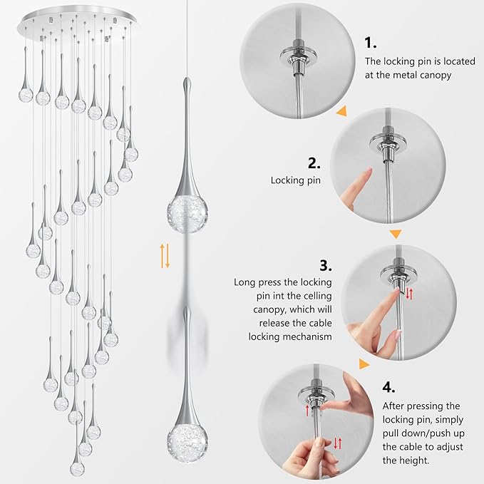 30 Light Modern Glam Crystal Chandelier - Image 5