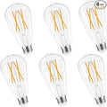 Dimmable Edison Bulbs, 2700K Warm White, 6W Equivalent to 60 watt E26 LED Bulb by GvvooHome