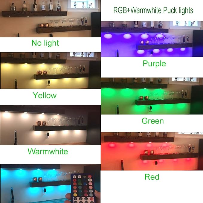 AIBOO Color Changing Christmas Xmas Decor Under Cabinet LED Lighting Kit IR - Image 7