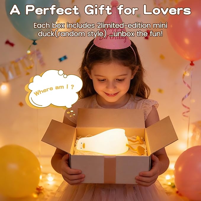 Lying Flat Duck Night Light, Cute White Elephant Gifts, Existential Crisis Duck - Image 6