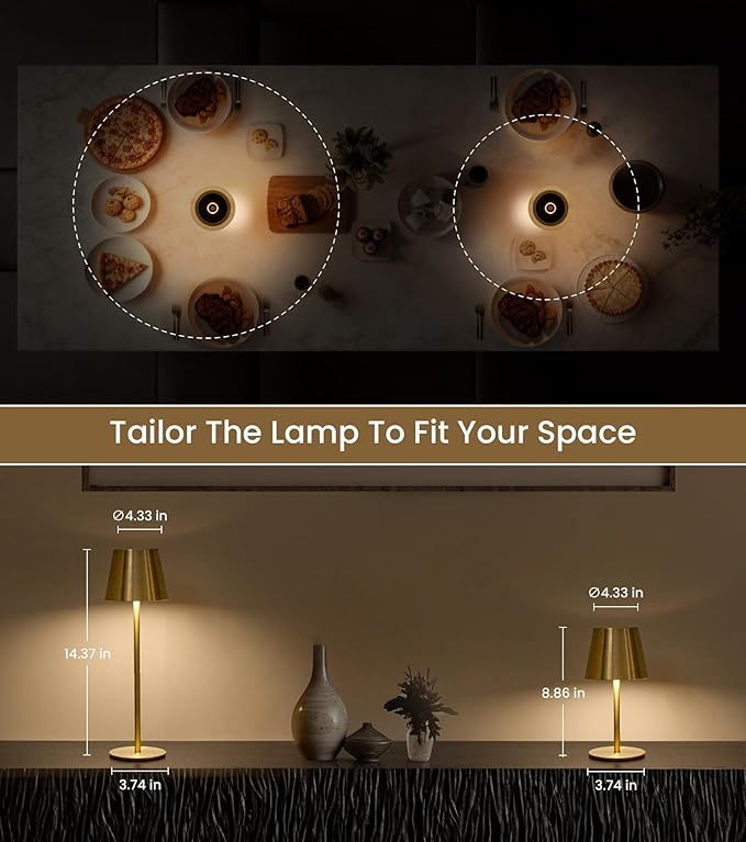 Cordless Table Lamp, Portable Battery Operated Lamp - Image 7