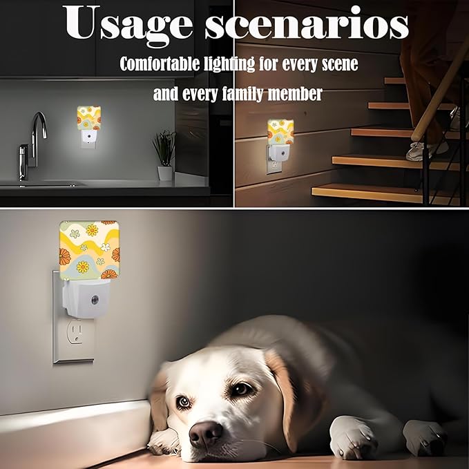 Waves and Floral Night Light, Plug Into Wall - Image 6