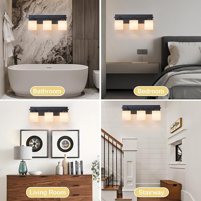3 Light Modern Bathroom Light Fixtures Over Mirror, E26 Socket - Image 6