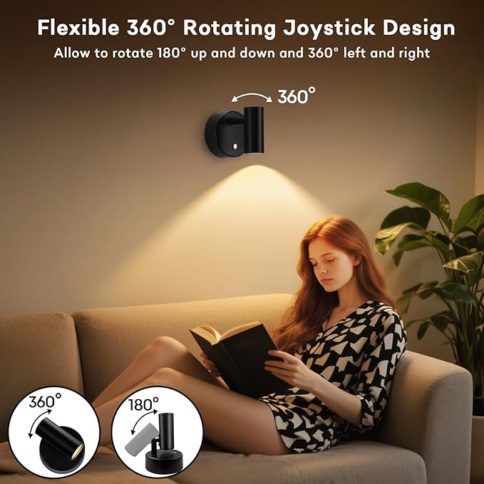 Lightess Spot Lights Indoor 6000mAh Wireless Uplights Indoor Plant Rechargeable - Image 4