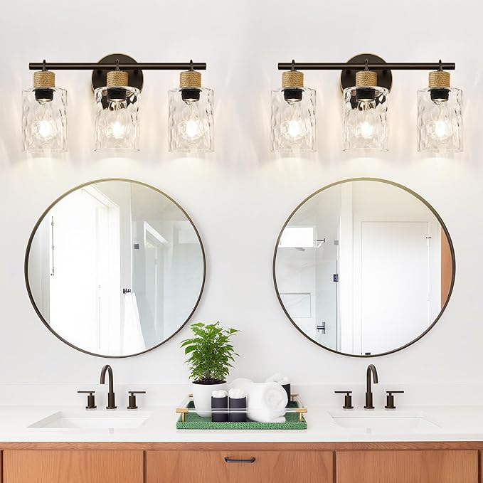 2025 Upgrade Bathroom Light Fixtures, 3-Light Coastal Vanity Lights - Image 6