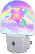 Flying Unicorn and Rainbows Night Light Plug into Wall, Shining Stars and by sndheke