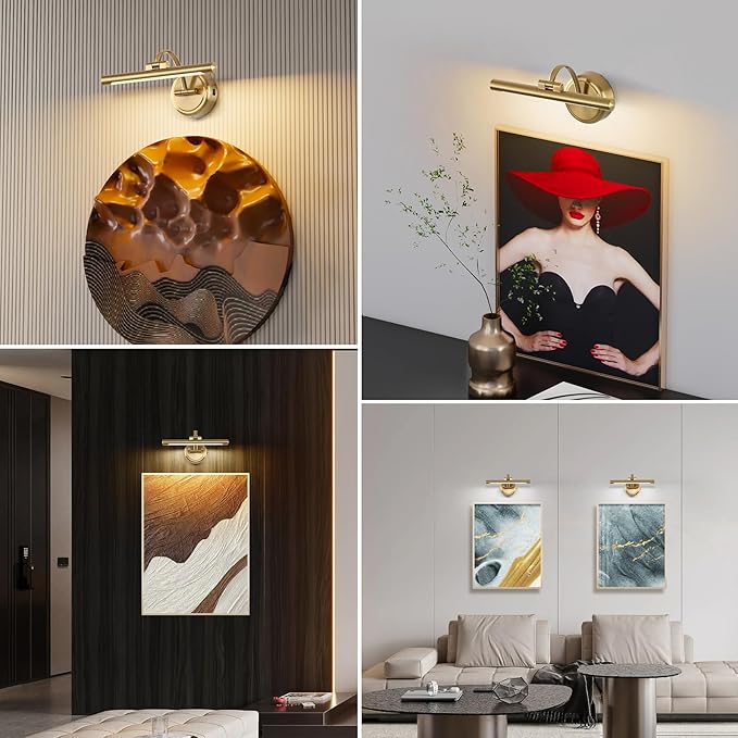 Rechargeable Picture Light for Wall, Dimmable Art Lights for Painting, Battery - Image 5