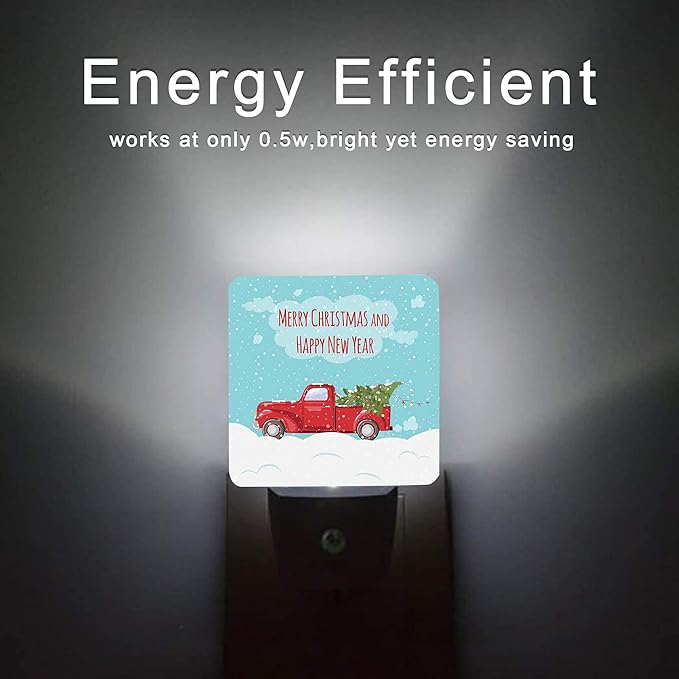 Christmas Décor Night Light, Retro Pickup and Christmas Tree Night Lights Plug - Image 6