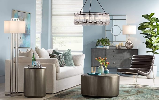 Possini Euro Design Swift Modern Table Lamp 30 1/2" Tall Mercury Glass Chrome - Image 7