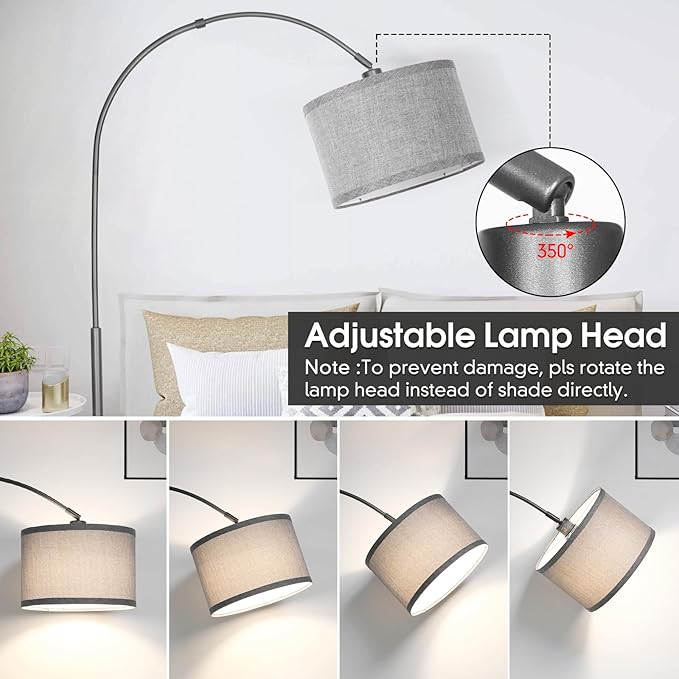 Arc Floor Lamp with Dimmer, Dimmable Floor Lamp - Image 4