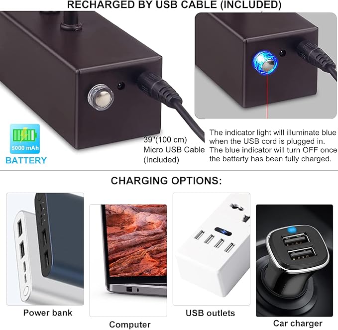 FUNCHDAY Picture Light Wireless, Rechargeable Battery Operated Painting Light - Image 7