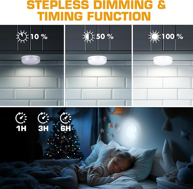 EverBrite Puck Lights with Remote, Rechargeable Linked Sensor Under Cabinet - Image 6