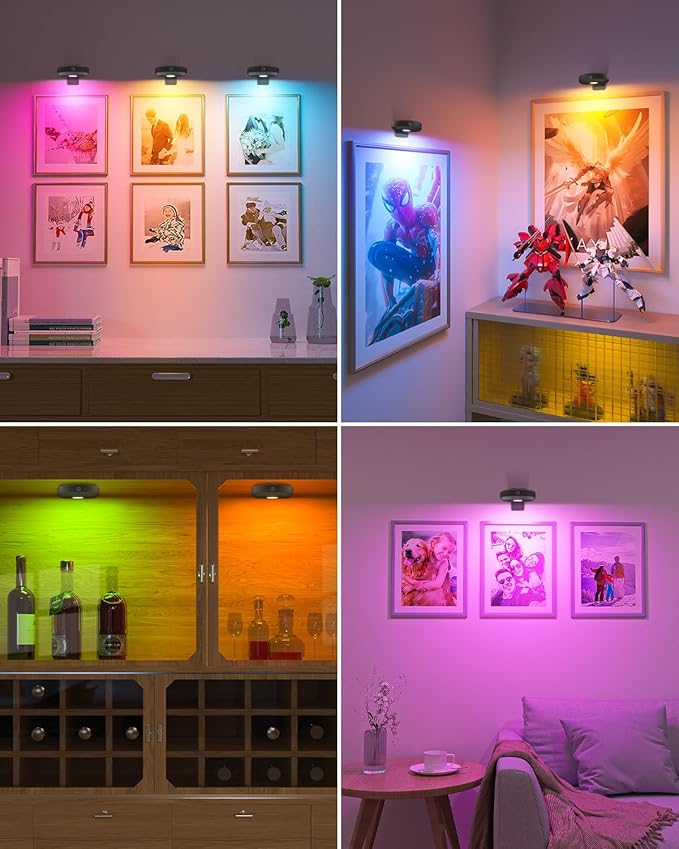 WILLED RGB Lights, Poster Lights, Battery Operated Rechargeable Picture Light - Image 3