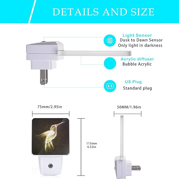 Hummingbird Night Light, Night Lights 0.5W Sleep Friendly - Image 2