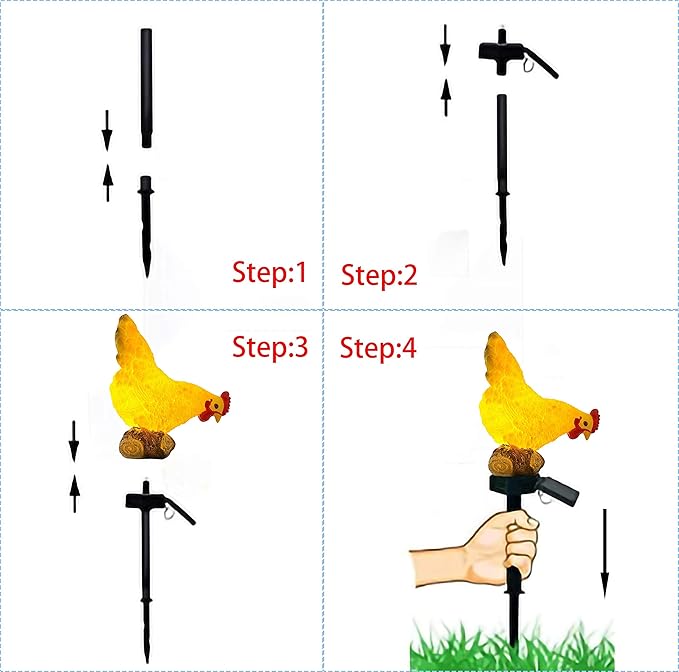 Outdoor Chicken Solar Lights: Garden Decor - Image 7