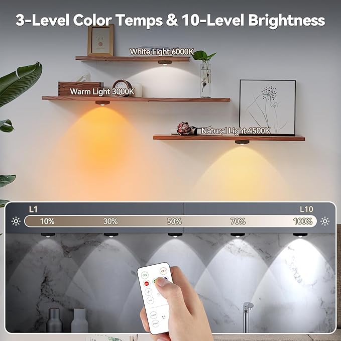 Yiliaw Rechargeable Puck Lights - Image 3