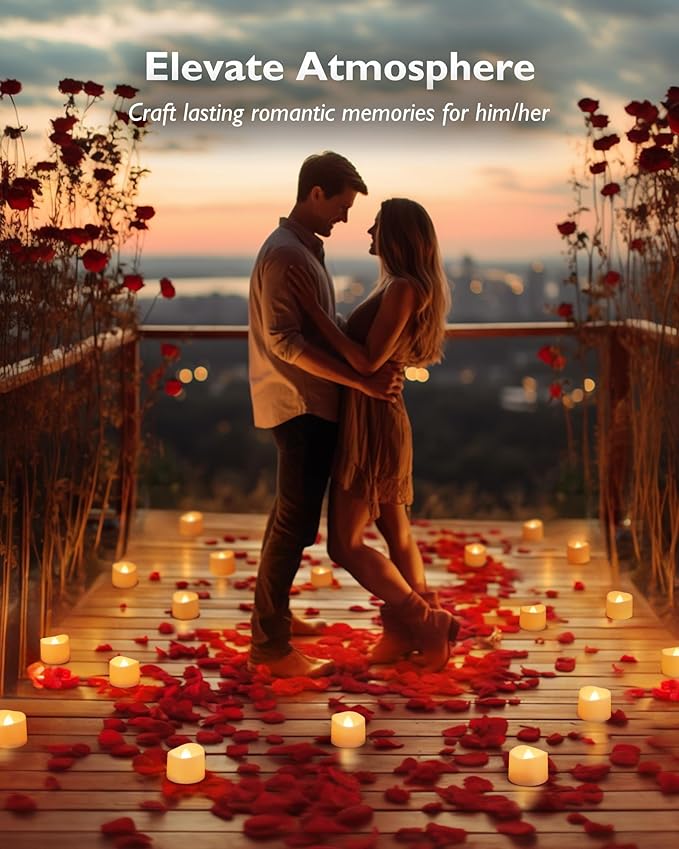 Homemory 72-Pack Novelty Flickering Flameless Tea Lights, 200+Hours Battery - Image 3