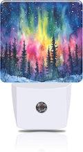 Winter Forest Night Light Northern Lights Night Lights Plug into Wall Smart by FOISIIAEA
