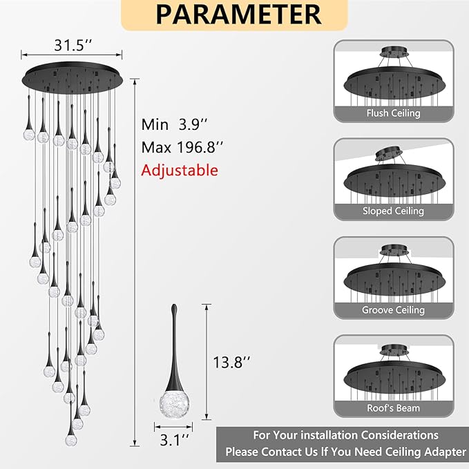 30 Light Modern Glam Crystal Chandelier - Image 3