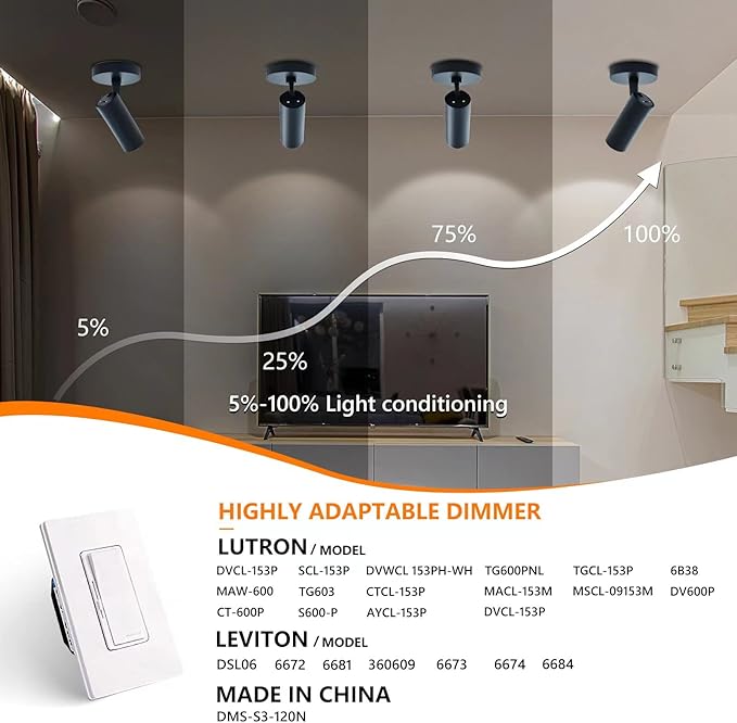 Spotlight 1 Pack 12W Spot Light Indoor 5CCT 2700K-6000K Selectable Dimmable LED - Image 5