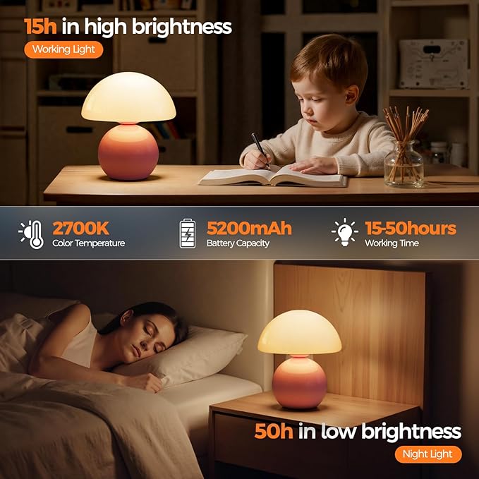 NIORSUN Mushroom Lamp Table Lamp - Image 5