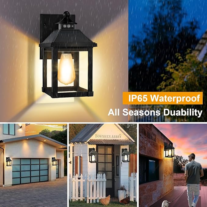 Solar Sconce Lights Outdoor Wall Mount Solar Porch Light Exterior Waterproof - Image 5