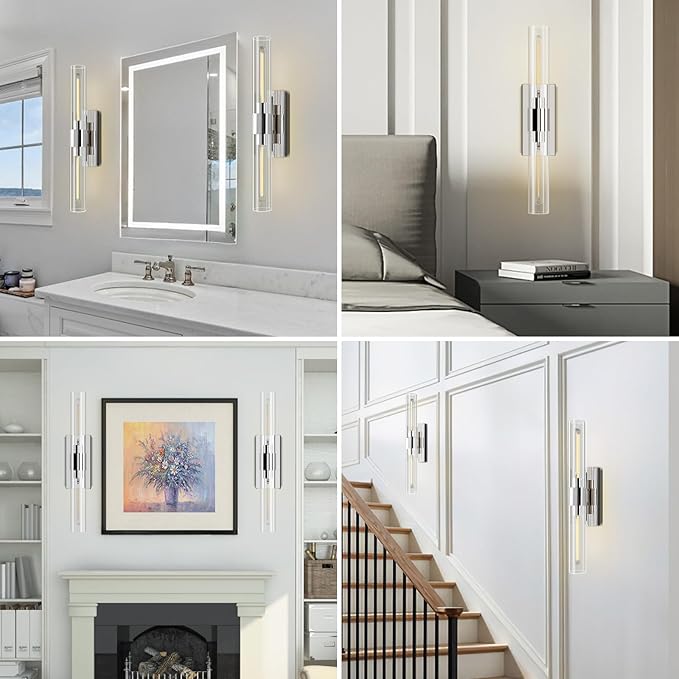 YUYI Nickel Wall Sconce Light, 22.8'' Indoor Sconces Wall Decor - Image 5