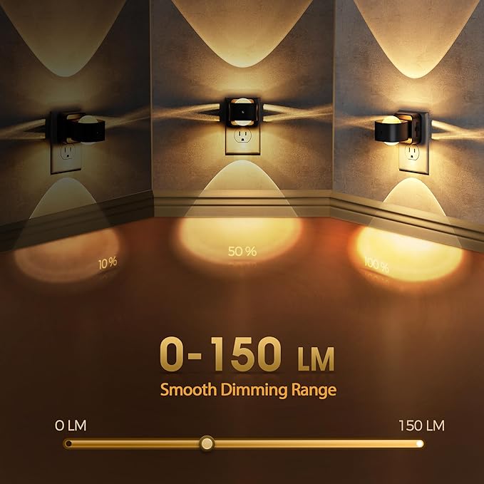 Briignite Night Light Projector, LED Night Lights Plug into Wall, 180° Rotating - Image 2