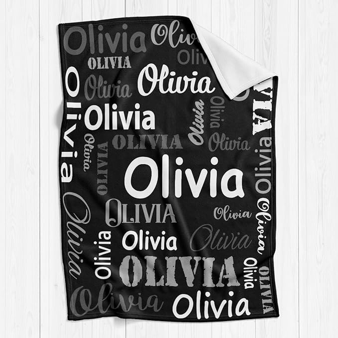 Gudina Personalized Name Blankets and Throws Custom Blanket - Image 2