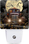 Halloween Truck Night Light, Witch Cat Pumpkin Night Lights Plug into Wall by JOPOWIDE