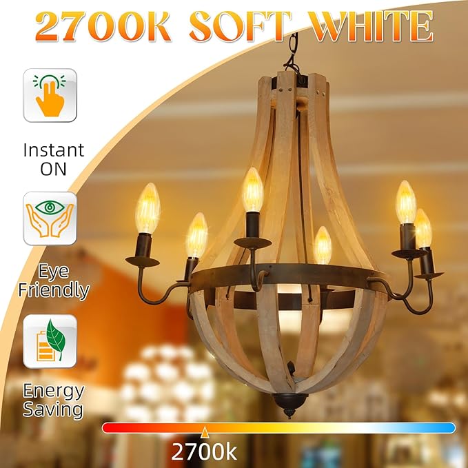 E12 Candelabra Bulb 40 watt Equivalent, E12 LED Bulb Non-Dimmable Chandelier - Image 3
