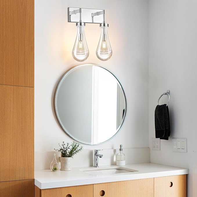 Raindrop Wall Sconces Chrome Crystal Sconces Wall Decor Modern Lighting Glass - Image 5