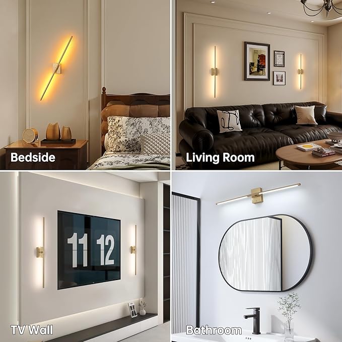 Battery Operated Wall Sconce Set of 2, 10000mAh Rechargeable Wall Sconces - Image 4