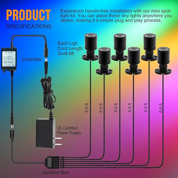 Taysing Color LED Spot Light Indoor Little Mini Spotlight Accent Lights - Image 6