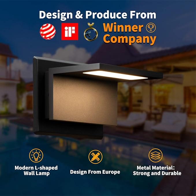 Wall Light Outdoor LED Wall Mount Lamp Modern Wall Sconce Lighting Lantern - Image 4