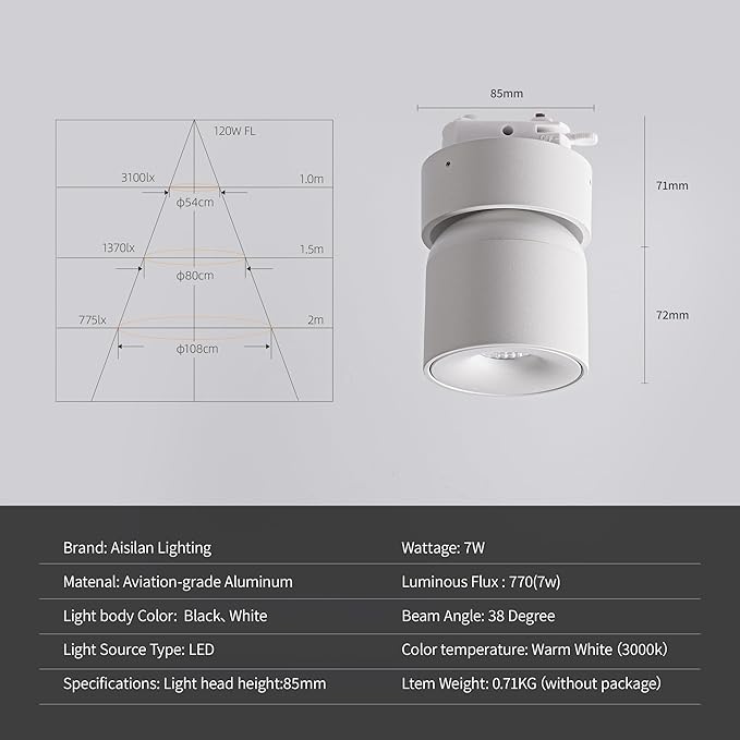 Aisilan Dimmable H Track Lighting Heads - Image 7