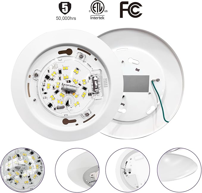 18-Pack 6 Inch Disk Lights, 2700K-5000K Adjustable, CRI 90+, Dimmable 10%-100% - Image 6