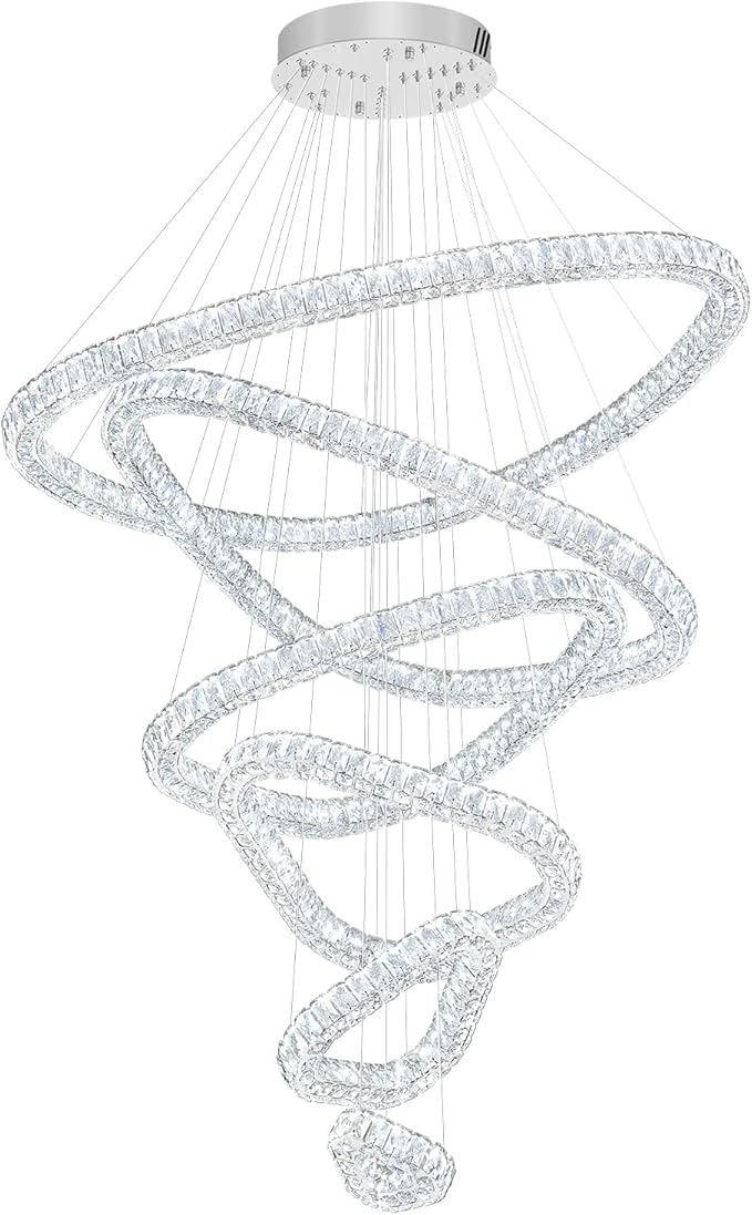 Flashing God Modern 6 Ring Crystal Chandeliers - Image 8