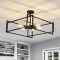 ZGLAOJT 6-Lights Close to Ceiling Light 22.83 Inch Black Light Fixture by ZGLAOJT