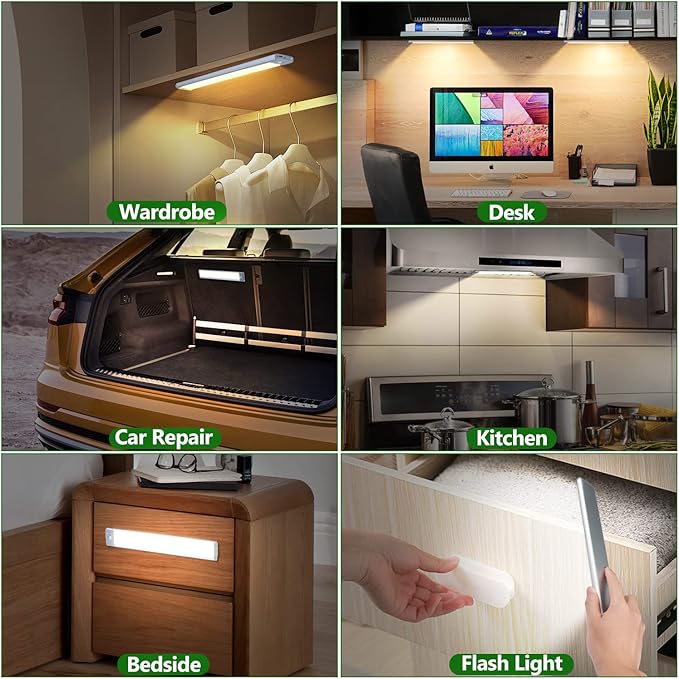 HIBOITEC Under Cabinet Lighting Motion Sensor Lights Indoor, 3 Color - Image 7