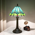 Green Tiffany Lamp Retro Rural Style Farmhouse Teal Bedroom Bedside Reading by TIFLRIS