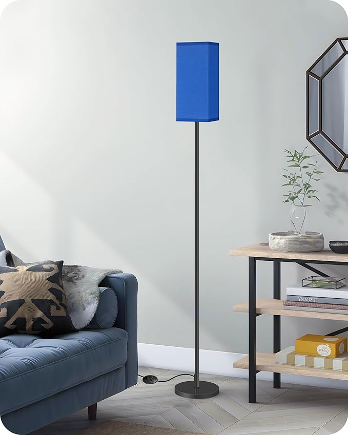 Floor Lamp, Pole Lamp with Foot Switch, Modern Standing Lamp Shade, Minimalist - Image 4