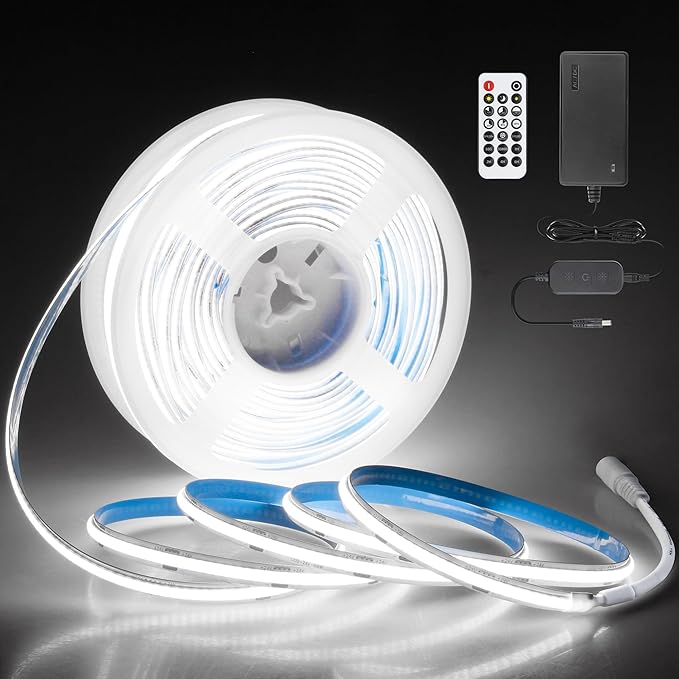 White COB Led Strip Lights 65.6FT/Roll by Samsion