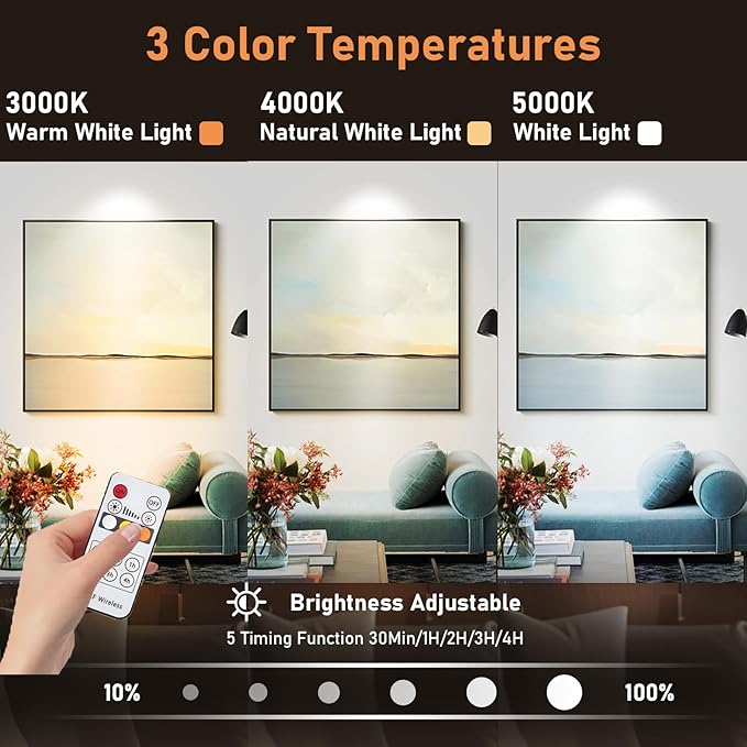 Wireless LED Spotlight, Rechargeable Floor Uplighting Indoor, Battery Operated - Image 4