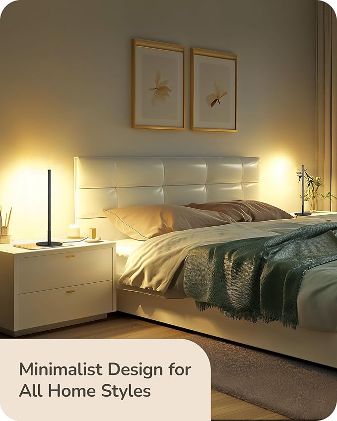 EDISHINE Upgraded LED Table Lamp Set of 2, Stepless Dimmable Bedside Lamps - Image 5