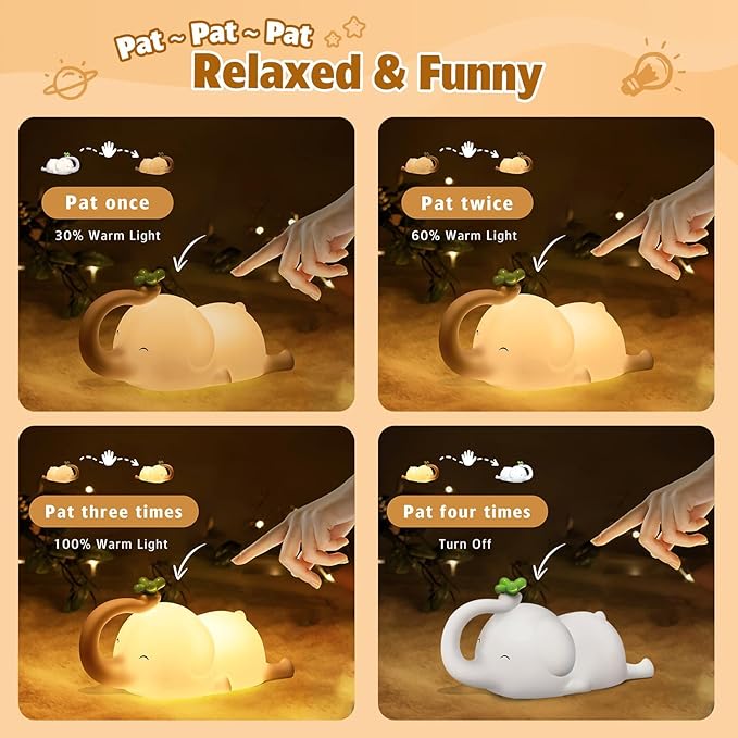 Silicone Elephant Night Light for Kids - Image 7