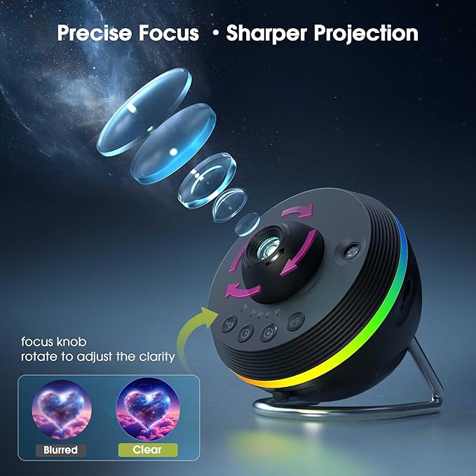 L LOHAS LED Galaxy Projector, Star Projector Planetarium Night Light, 13 in 1 - Image 2