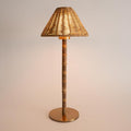 Bamboo Cordless LED Table Lamp – Rechargeable 24-Hour Battery, Dimmable Warm by LUXELYKOS