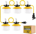 50FT Construction String Lights: 75W Ultra-bright 10500 lumens Linkable ETL by Hyanglux