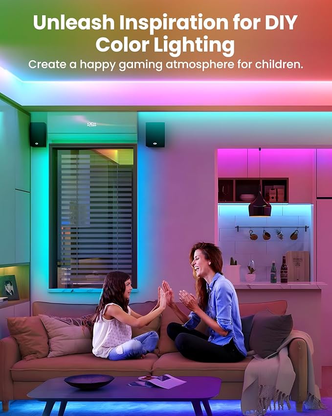 Pak LED Lights for Bedroom 16.4ft, Smart RGB+IC LED Strip Lights - Image 6